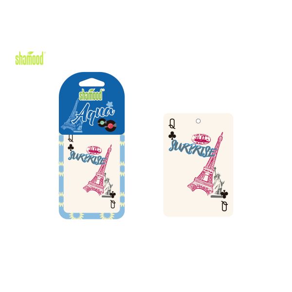 Small Hanging Paper Air Freshener Perfume Aqua Fragrance for Car