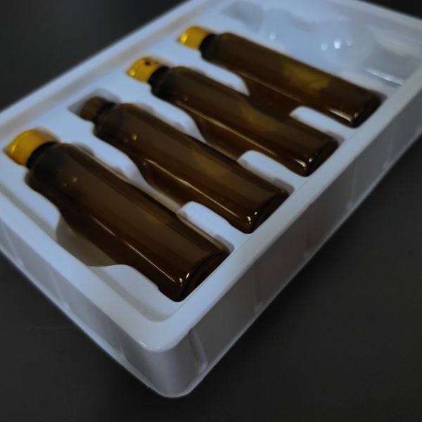 Customized 5 compartments 10ml vaccine medical white PET/PP ampoule tray
