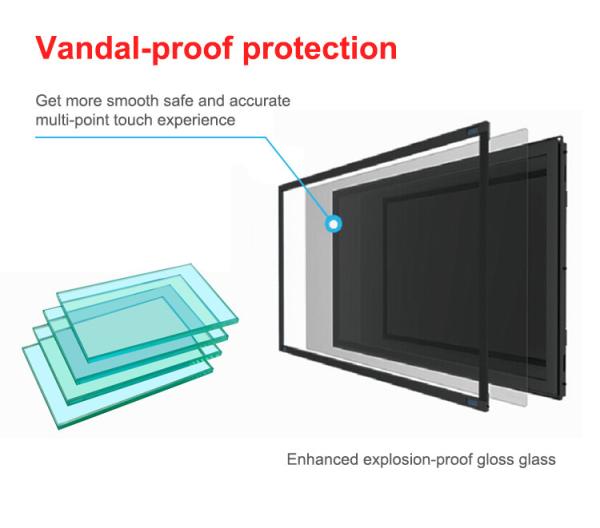 Smart Commercial LCD 1920X1080 High Brightness Display Wall Mounted Digital Signage