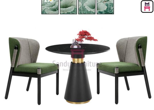 Black Ash Wood Frame Wood Restaurant Chairs Upholstered Shell Backrest Furniture