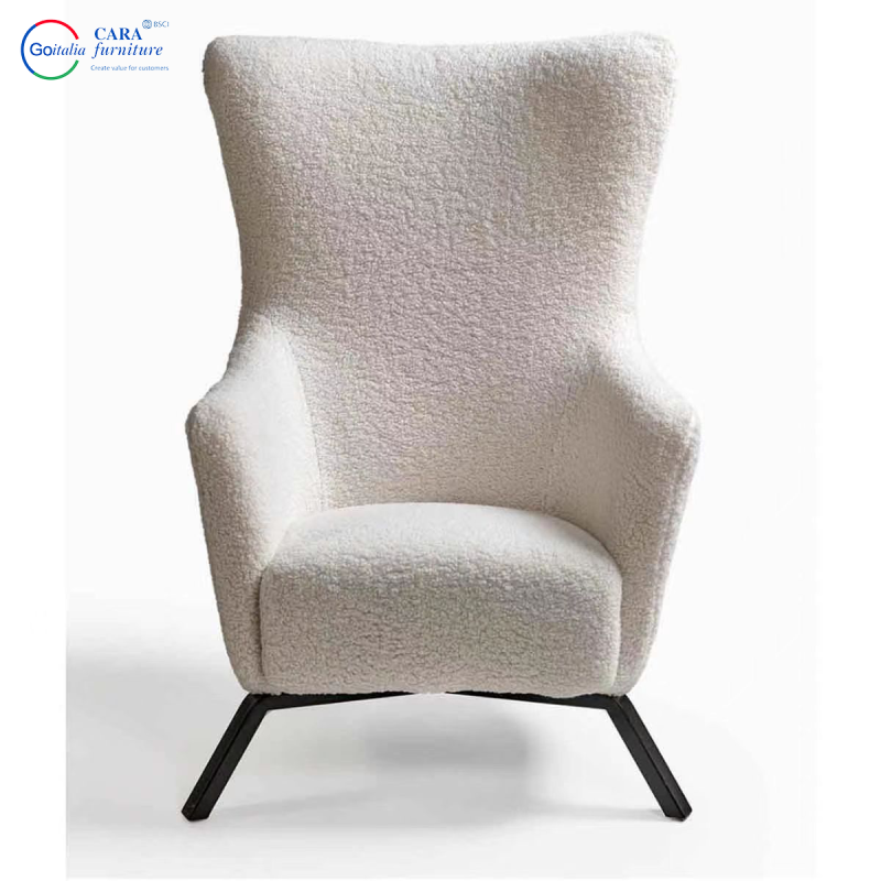 Customize Home Furniture Berber Fleece Fabric Footstool And Soft Sofa Armchairs For Living Room