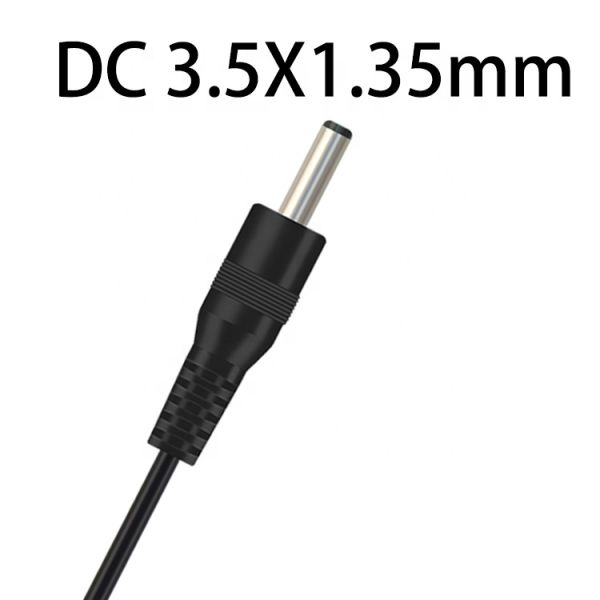 Jack à baril à courant continu mâle 3,5x1,35 mm à fil de fer décortiqué en fer blanc