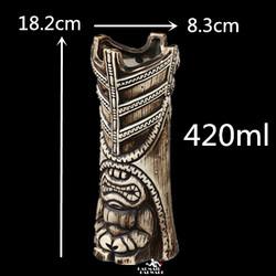Creative Ceramic Tiki Mugs Hawaiian Cocktail Mug  Porcelain Beer Wine Mug Drinkware