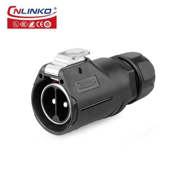 CNLINKO M28 Waterproof IP67 Male Female Quick Plug 50A Power 2 Pin Cable Connector