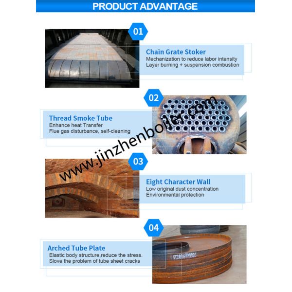 Horizontal Water Fire Tube Chain Grate Coal Fired Steam Boiler For Central Heating, Residential Heating