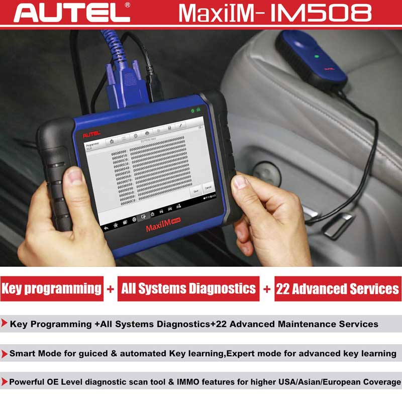 Autel MaxiIM IM508 Усовершенствованный инструмент программирования IMMO & Key с программистом XP200 Global Version