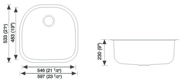 Pressed kitchen sinks with single bowl undermount kitchen sink with SUS304 and silver color