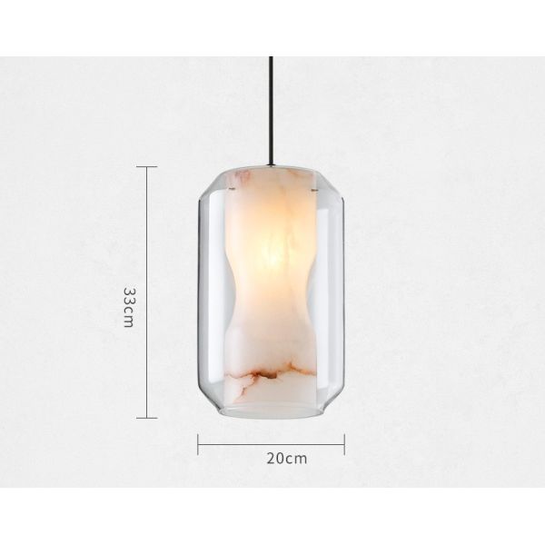 Люстра ухода за больным спальни светлой Адвокатуры нордического творческого мрамора лестницы столба современного привесная