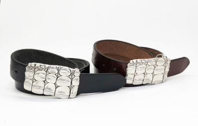 Peso ocasional da largura 359g da correia de couro 3.8cm dos homens da curvatura do teste padrão do crocodilo