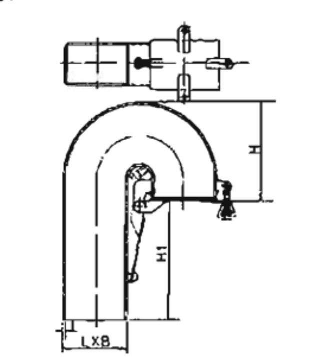 GB 4448 типа оборудовать морского пехотинца вентилятора Gooseneck трубки квадрата b Weathertight морской