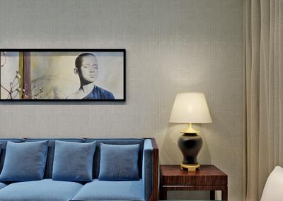 Plain Color Removable Soundproof Non Woven Wallpaper For Livingroom , Contemporary Style