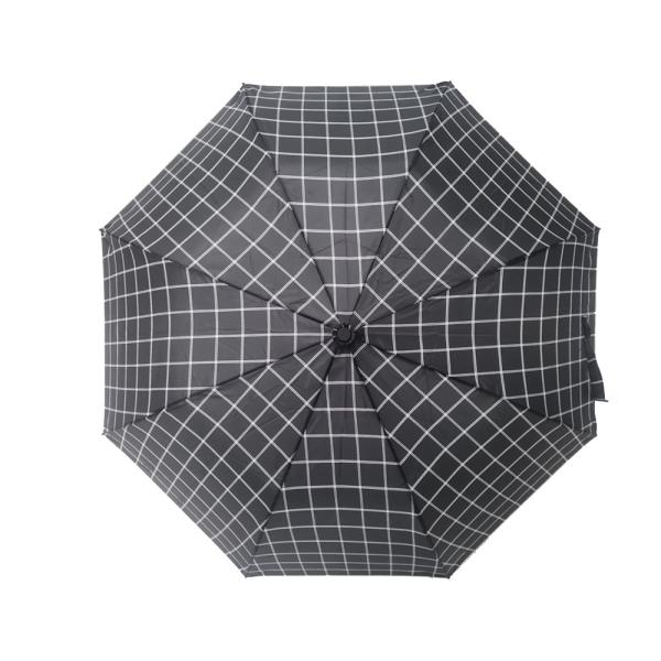 21 Inch Tarten Design Two Fold Umbrella Windproof Frame With PU Wrapped Handle