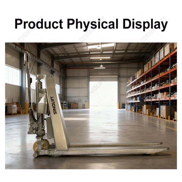 SINOLIFT EHLT15S-I Stainless Steel High Lift Hydraulic Pallet Truck | 304 Stainless Steel | 800mm Max Lift | Electric & Manual Mode | For Food, Chemical, Medical Industries