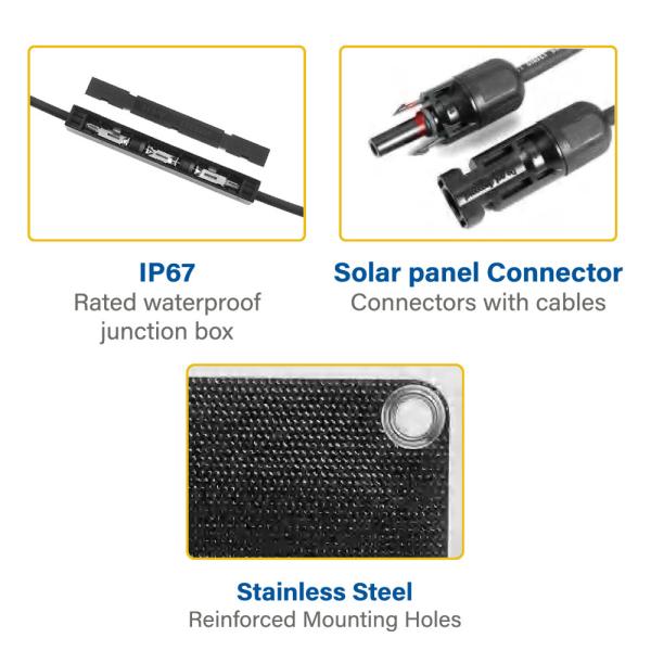 Lightweight Bendable Semi Flexible Solar Panel PV Module 200w 12V Flexible Solar Panel