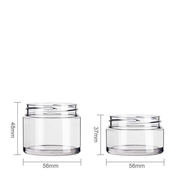 Recipiente cosmético amigável largo do frasco dos recipientes de plástico 30ml da boca da parede grossa 50ml Eco