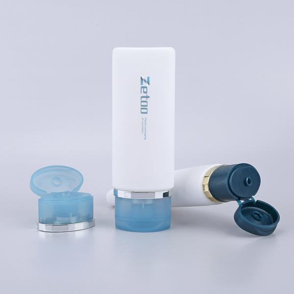 60ml Sunscreen Tube White Empty Squeeze Tube Containers Customized With Oval Flip Top Cap