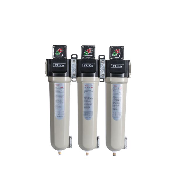 Stainless Steel Cyclinder Aluminum Compressed Air Filter for 1.0mpa and 4000-6000 Hours Element Serve Life