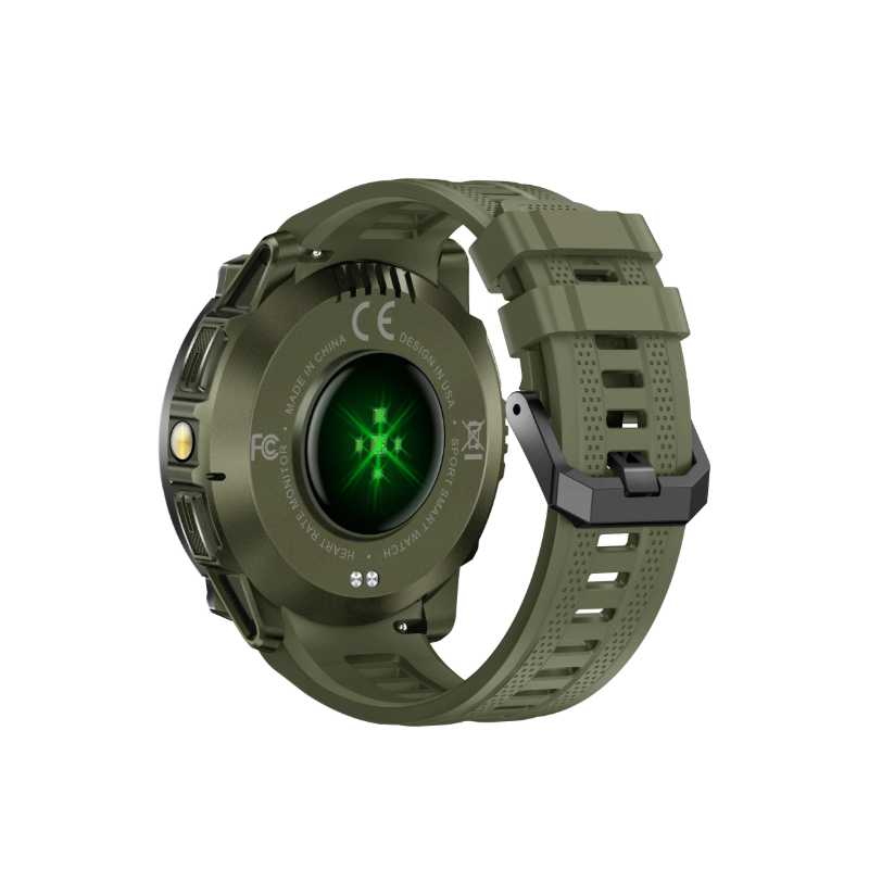 New K76A Android Smart Watch GPS AMOLED Display Chip ATS3085L 3ATM BT Call Answer Calls Message Push Compass LED Flashlight 5-10