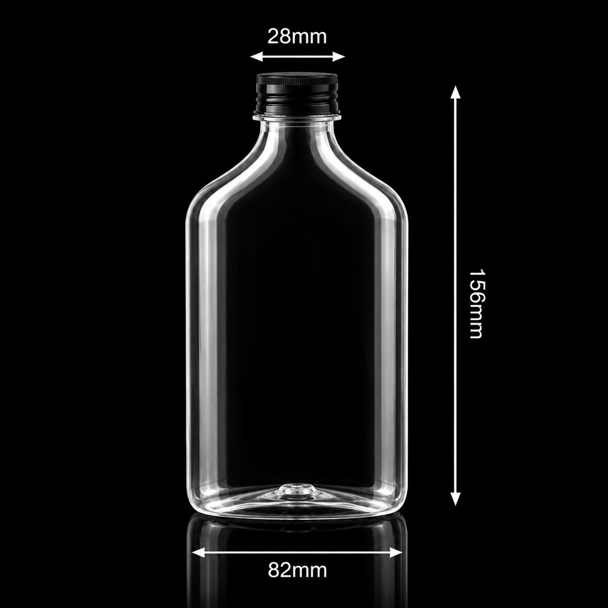 28mm Neck Wide Body PET Screw Cap Bottles 350ml Capacity For Branded Drinks