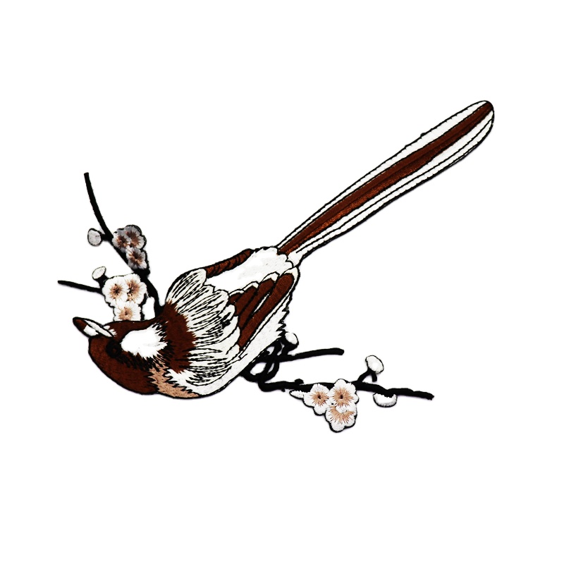 Customized Embroidery Designs Italy Eagle Embroidered Patch Adhesive on