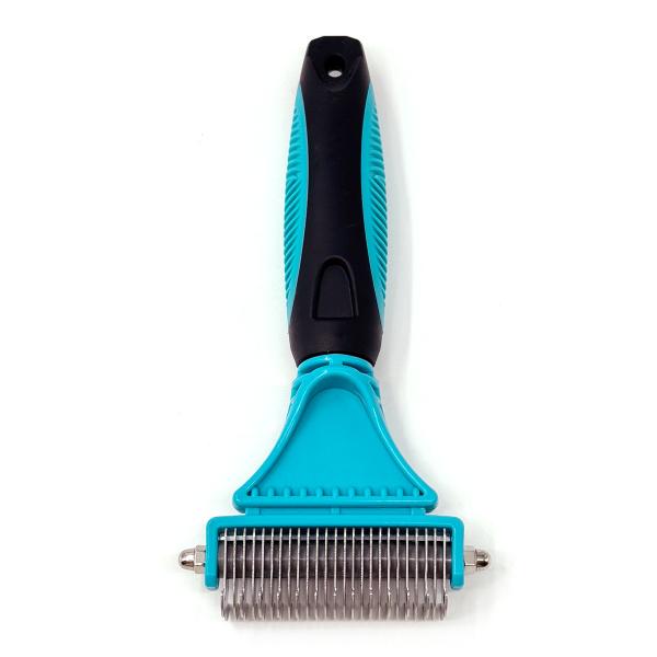 Pet Grooming Tool Dog Brush Double Sided Deshedding Tool Undercoat Rake 19 X 9cm