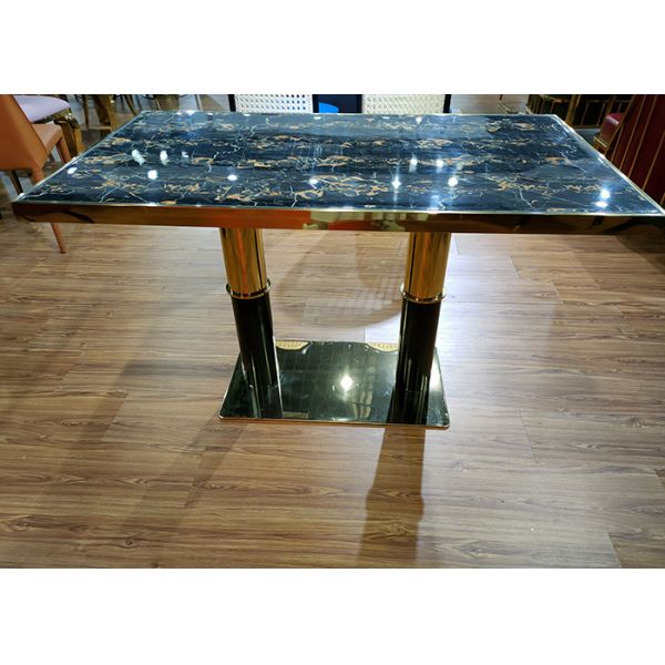 Smooth Hand Feeling 130*80*74cm Stainless Steel Dining Table
