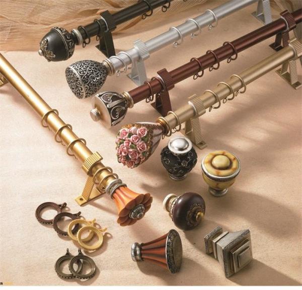 Classical delicate iron curtain rod finials for home decoration