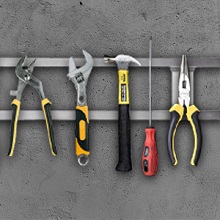 18 дюймов квадратные трубы из нержавеющей стали магнитный нож с 6 крюками для кухонной утвари держатель инструмента организатор