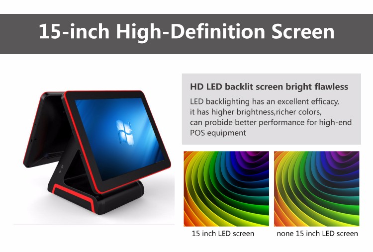 15-дюймовый POS-машина для мясных продуктов, продуктовых магазинов и магазинов красоты SSD 32GB / 64GB / 128GB / 256GB