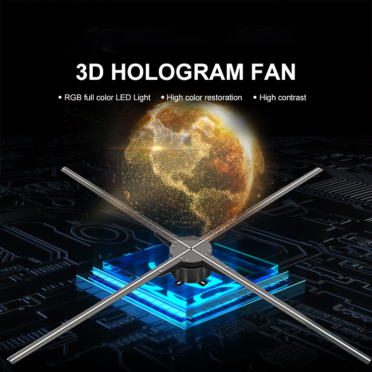 вентилятор Hologram 3D показывает голографический вентилятор репроектора светлого воздуха для рекламы цифров