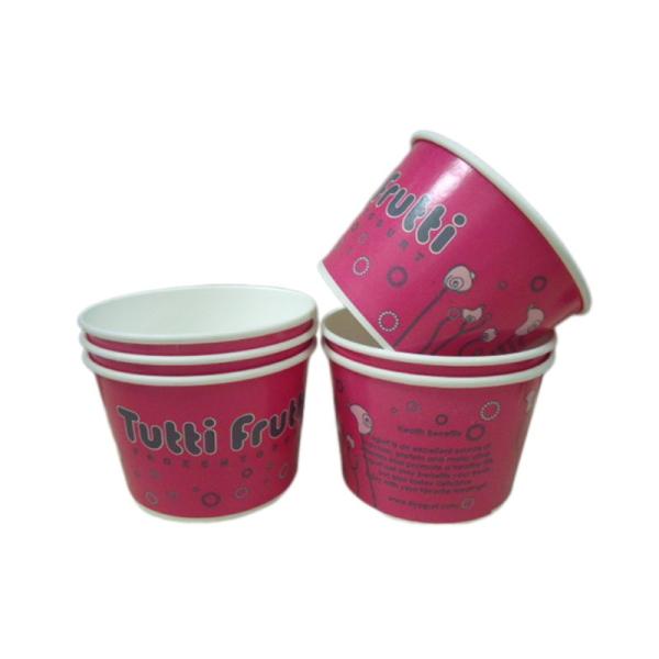 Aqueous Based Paper 8 Oz Ice Cream Cups Coating Custom Brand Printed