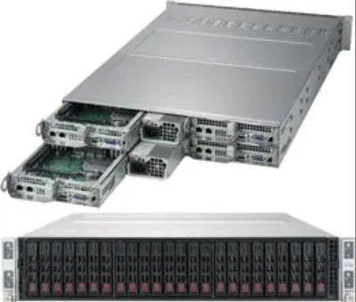 servidor SYS-2029TP-HC1R 24x SATA 2200W do armazenamento de 2U Twin2 Supermicro redundante