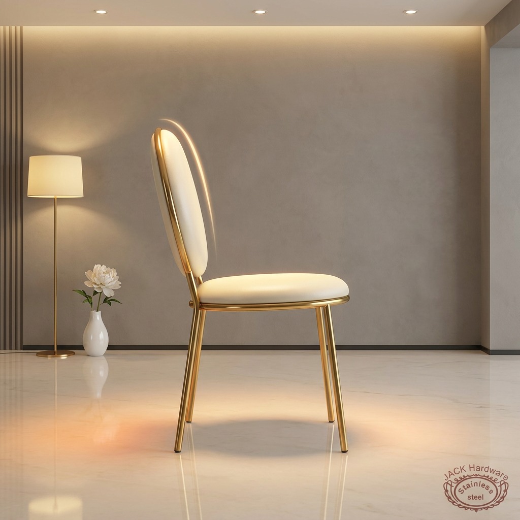 WENDING Gold Round Drum Fully-Upholstered Dining Chair – Modern Luxury Hotel Restaurant Chair