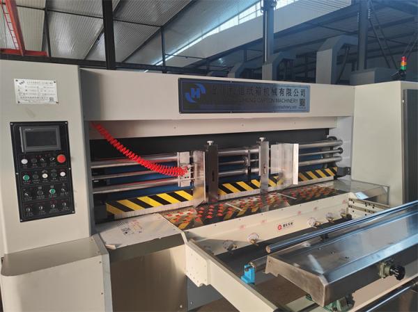 Impressora automática Flexo 4 cores Slotter And Die Cutter Cartão corrugado máquina de impressão restaurante