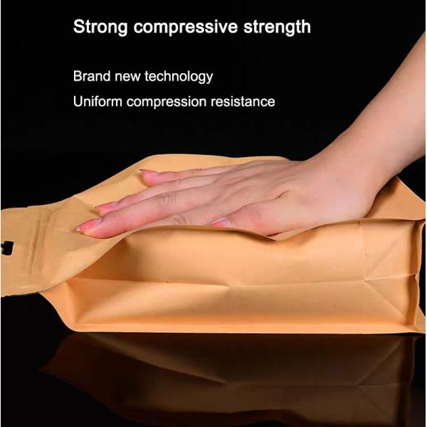 Oem Kraft Paper Food Resealable Paper Pouches With Window