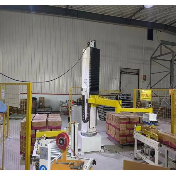 Small Robot Palletisers Column Type  Single Column Robot Palletizer Arm Low Level For Carton Box