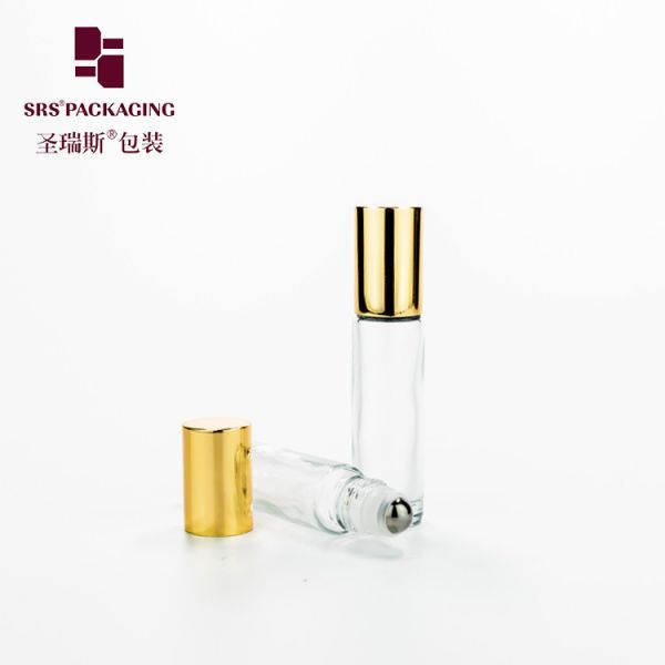 BLPM Mould Glass Roller Bottle 10ml Leak Proof Aluminum Cap Steel Ball