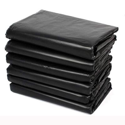 Flat Mouth Large Black Plastic Bin Liners , Extra Thick Garbage Bags Non Toxic