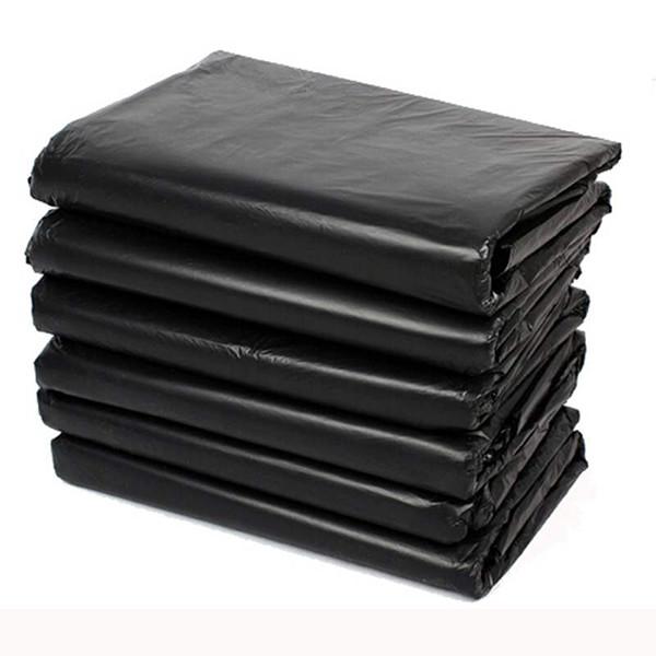 Flat Mouth Large Black Plastic Bin Liners , Extra Thick Garbage Bags Non Toxic