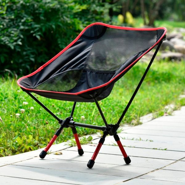 Wholesale Custom OEM Compact Portable Lightweight BBQ Fishing Beach Foldable Moon Outdoor Folding Camping Chair