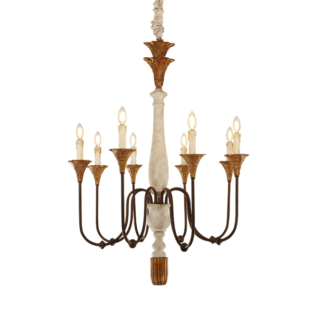 Mexican black wrought iron candle chandelier for home lighting(WH-CI-27)