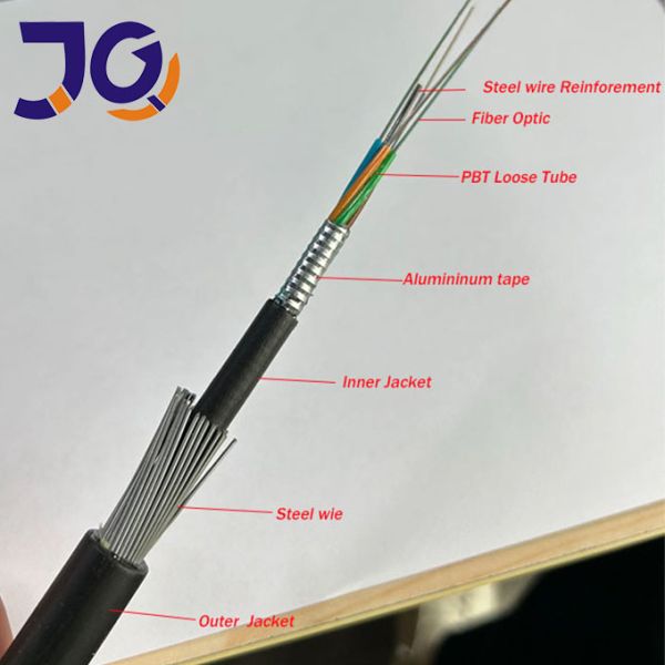 Single Mode G652D Direct Buried Underwater Fiber Optic Cable 24 36 48 96 Core