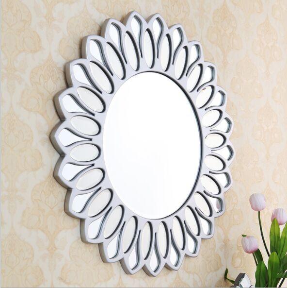 Art Deco Round  Bevelled  Glass Wall Mirror For Bedroom Lounge Bathroom