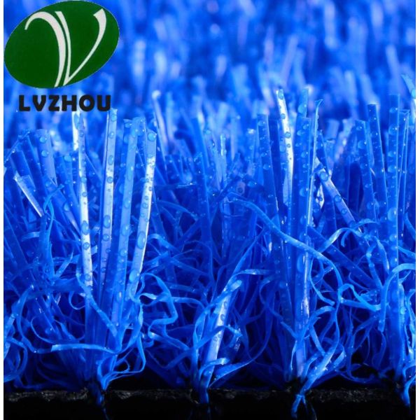Blue Artificial Grass Carpet For Kindergarten 9000D