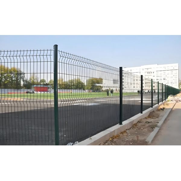 3D Curved Fence Peach Post Fence