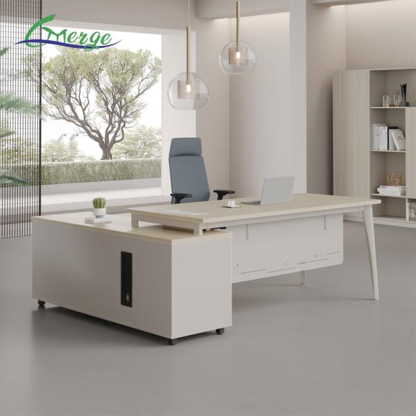 Wood/Steel Commercial Manager Office Desk 1200-2000L*500-900W*750H Mm Ships Within 5-7 Business Days