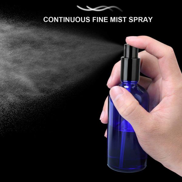 PET 50ml Cosmetic Spray Bottle Containers With 24MM Pump