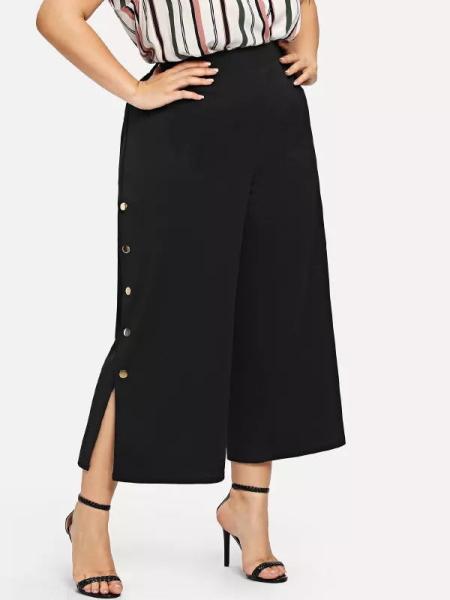 custom make high quality plain black wholesale track pants for woman