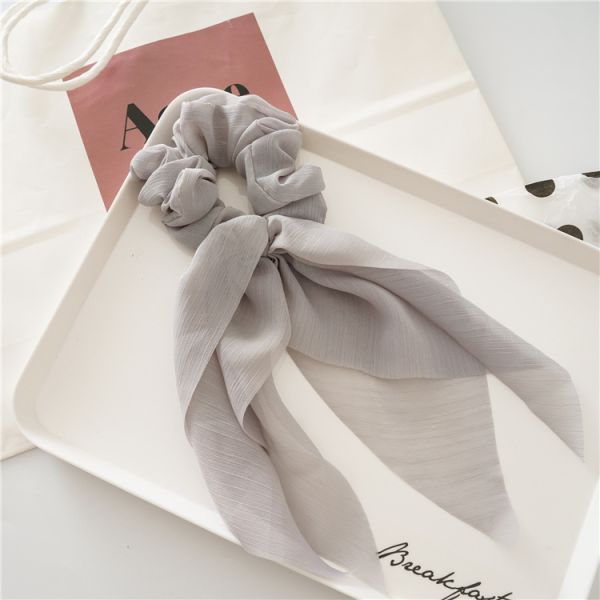 Europe Usa spring summer chiffon thin bow streamer fringed cross-border hot sales women's headwear fabric hair band