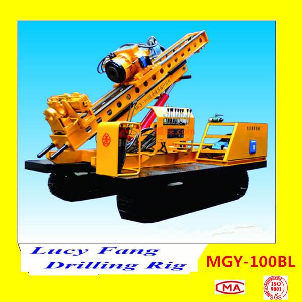 China MGY-100BL Crawler Rock And Soil Anchor Drilling Rig With Hydraulic Chuck
